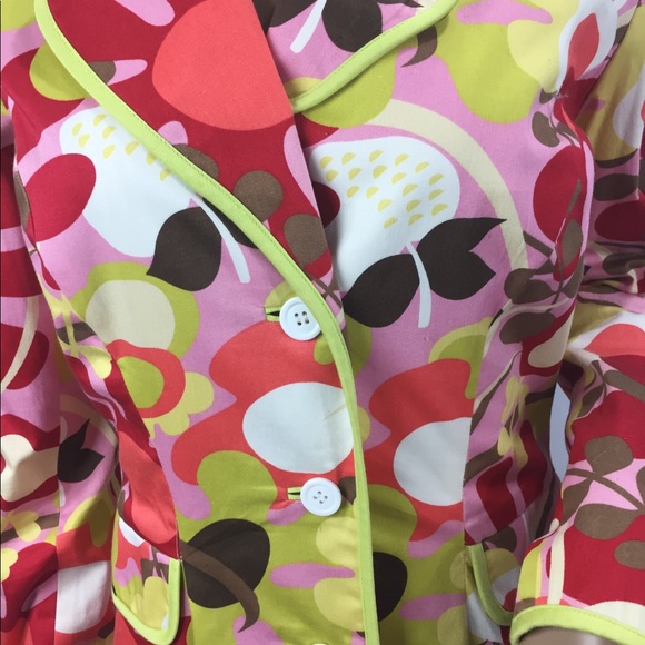 Spring dress Coat sz 4 floral colorful lined - Picture 3 of 8